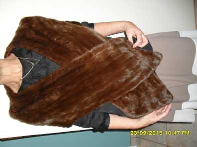 Genuine FUR Brown Canadian Squirrel Stole