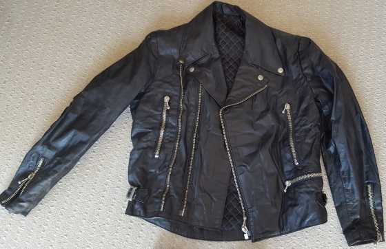 Genuine leather biker jacket