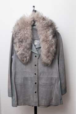 Genuine leather jacket (grey)