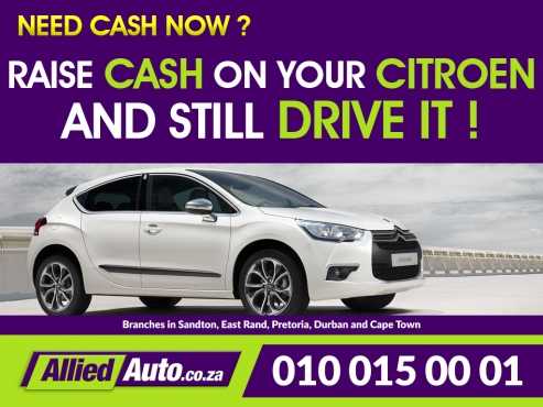 Get cash for your Citroen Raise cash on your Citroen and still drive it