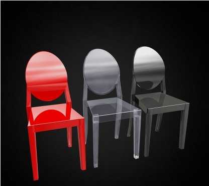 Ghost chairs in various colours at affordable price