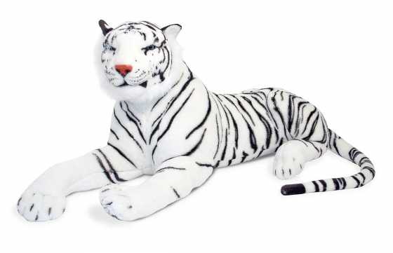 Giant Siberian White Tiger - Lifelike Stuffed Animal