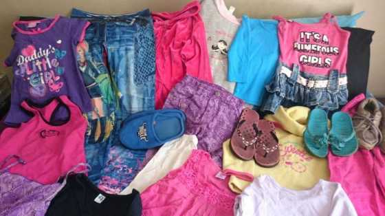 GIRLS CLOTHES AND SHOES FOR 3-7 YEARS
