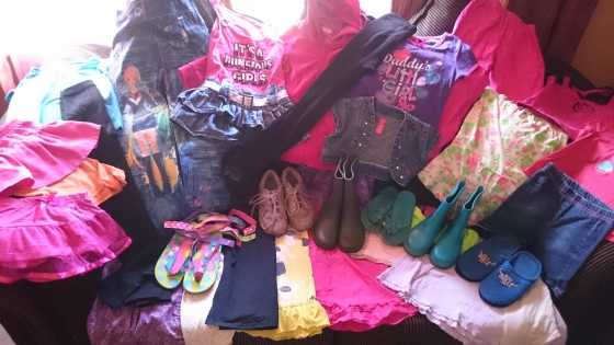 GIRLS CLOTHES AND SHOES FOR 3-7 YEARS