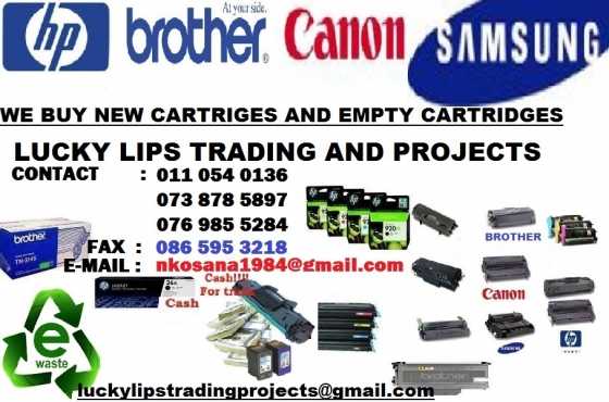 Give me a call if you are selling new cartridges and empty cartridges and we supply.