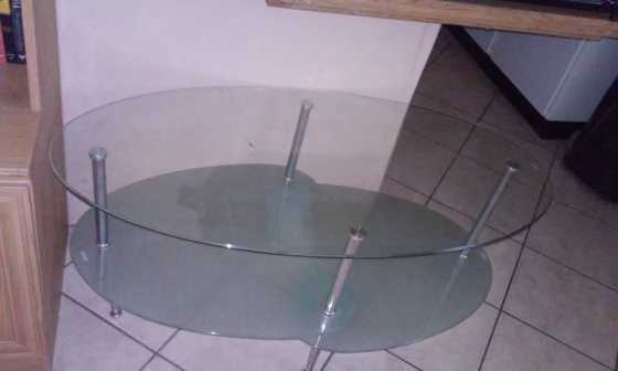 Glas koffee tafel