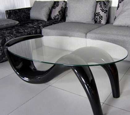 Glass coffee table