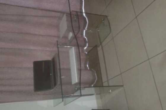 glass computer desk