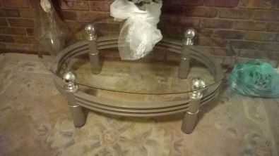 Glass top coffee table