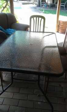 Glass top table