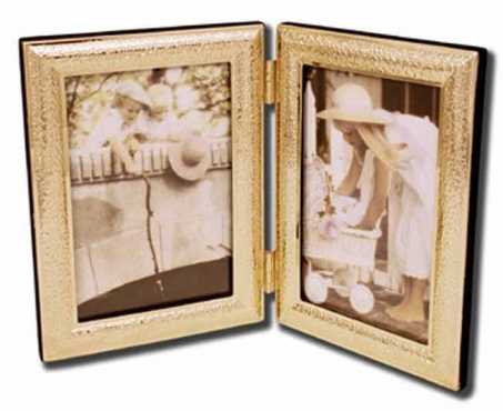 GOLD DOUBLE PHOTO FRAME AMAIZING VALUE