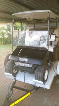 Golf cart on trailer,fully refurbished in excellent condition