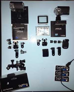 GoPros for sale.