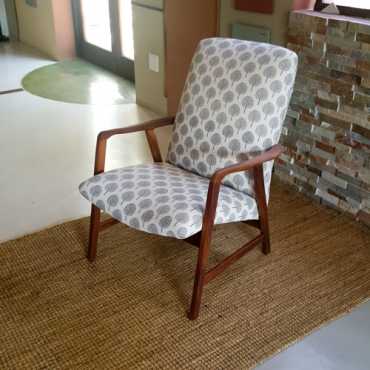 Gorgeous Danish style chair, solid wood raw frame, beautifully reupholstered, great condition R2600