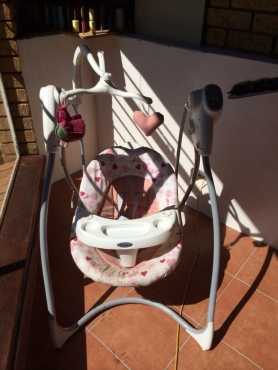 graco pink swing