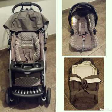 Graco pram, carry cot and car seat