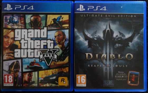 Grand Theft Auto 5 - PS4  Diablo 3 Ultimate Evil Edition - PS4