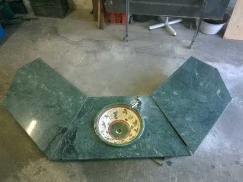 Granite tops,green colour,two sets included in price. See pictures.