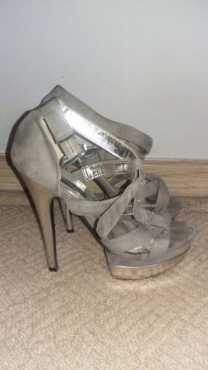 Grey Sandal High Heels for Sale - Size 5