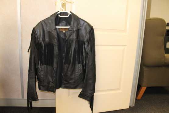 Grunge Genuine Leather Tassel Jacket