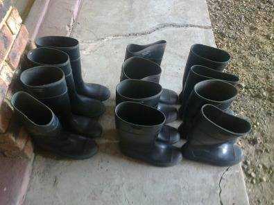 GUM BOOTS FOR SALE - USED ONCE