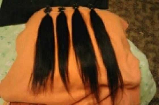 Hair Extension black human Hair.