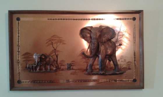 HAND MADE 49quot x 29quot (125cm x 74cm) Original Rhodesian Zimbabwean Copper Wall Hanging (hand made)