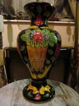 HANDMADE amp HANDPAINTED HUGE VASE-Awesome Piece,H 36cm