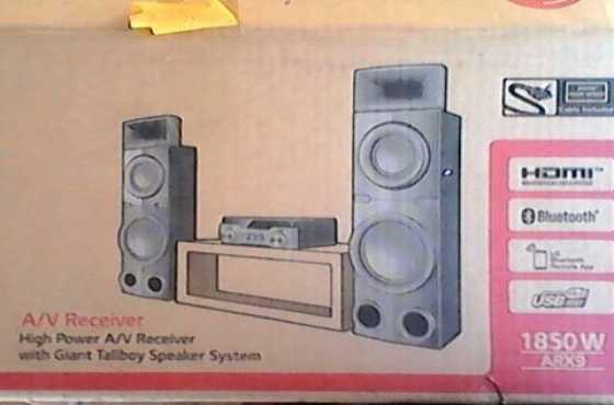 Have alg high power av receiver with giant tallboy speaker system