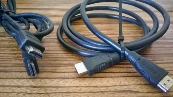 HDMI cables. R50 For both