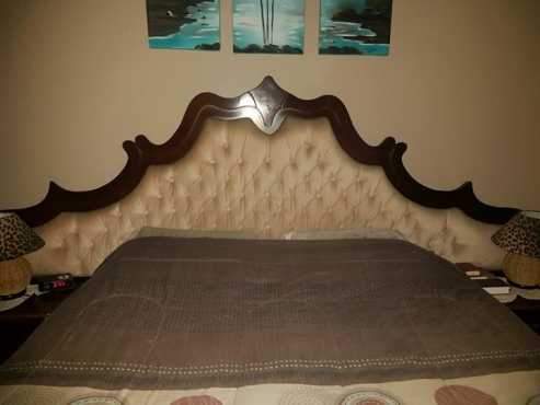 Head board with attached side tables