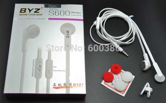 Headphones High Quality in-Ear (white) - SuperBass BYZ S600 - MSRP 9