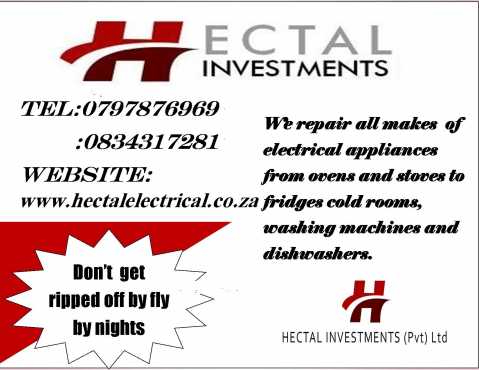 hectal dishwashers and washing machines repairs