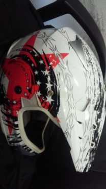 Helmet mars off road red and white medium in size for only R450