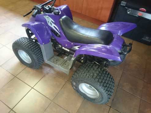 HER CHEE 110cc purple Quad for sale Self Stater, Automatic, 2 stroke engine in average Condition,