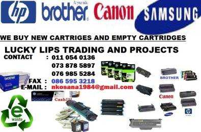 Hi we buy new cartridges and empty cartridges