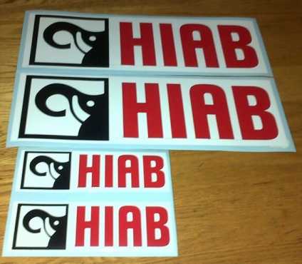 HIAB decals stickers graphics