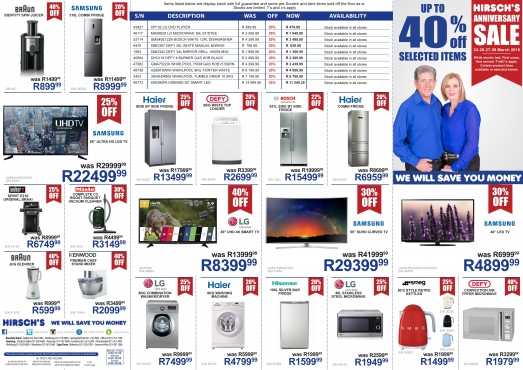 Hirschs Silverlakes ANNIVERSARY SALE