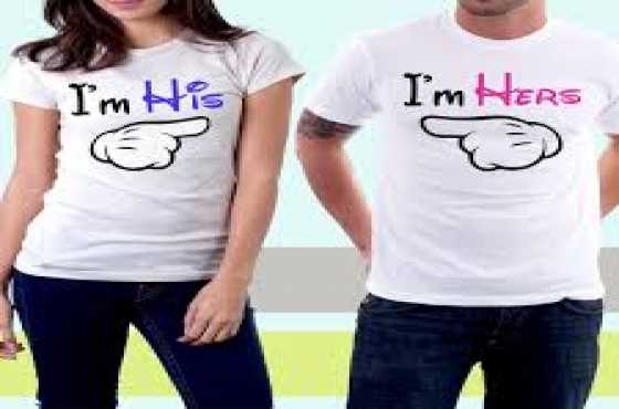 His and hers t.shirt sets