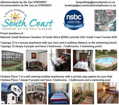 Holiday special on accommodation close to the swimming beach 0798168027