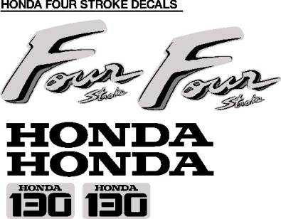 Honda 130 HP four stroke cowl  decal sticker kit