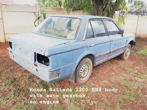 Honda Ballade EN4 body with auto gearbox only no engine