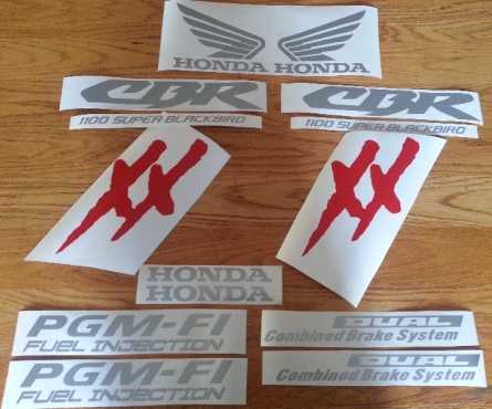 Honda CBR 1100XX Super balckbird decals stickers graphics sets