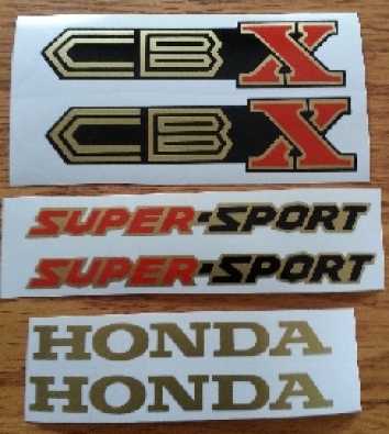 Honda CBX super sport decals stickers graphics