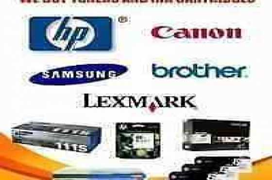 HP, Lexmark, brother, canon and samsung brands on demand