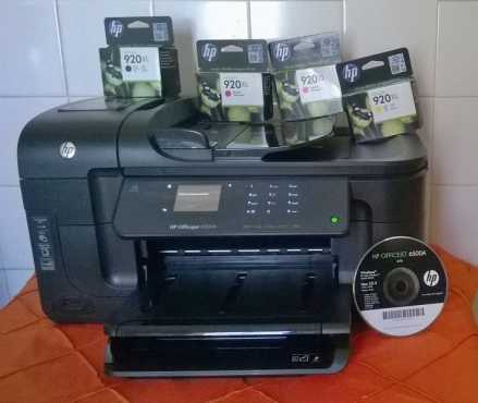 HP Officejet 6500A Plus e-ALL-in-one printer E710n with 4 extra cartridges  Touch screen