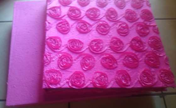 Huge BRAND NEW Pink paper mach photo album PLUS box