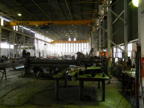 Huge HEAVY steel fabrication factory for sale land - 2,3 hectare POWER 500 KVA under roof -3470m2