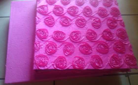 Huge Pink paper mach photo album PLUS box