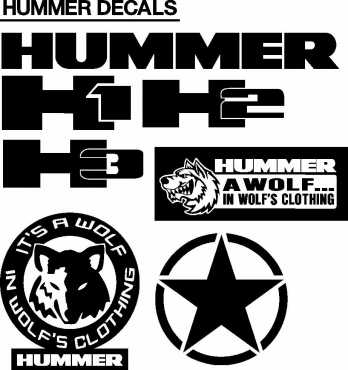 Hummer decals stickers graphics